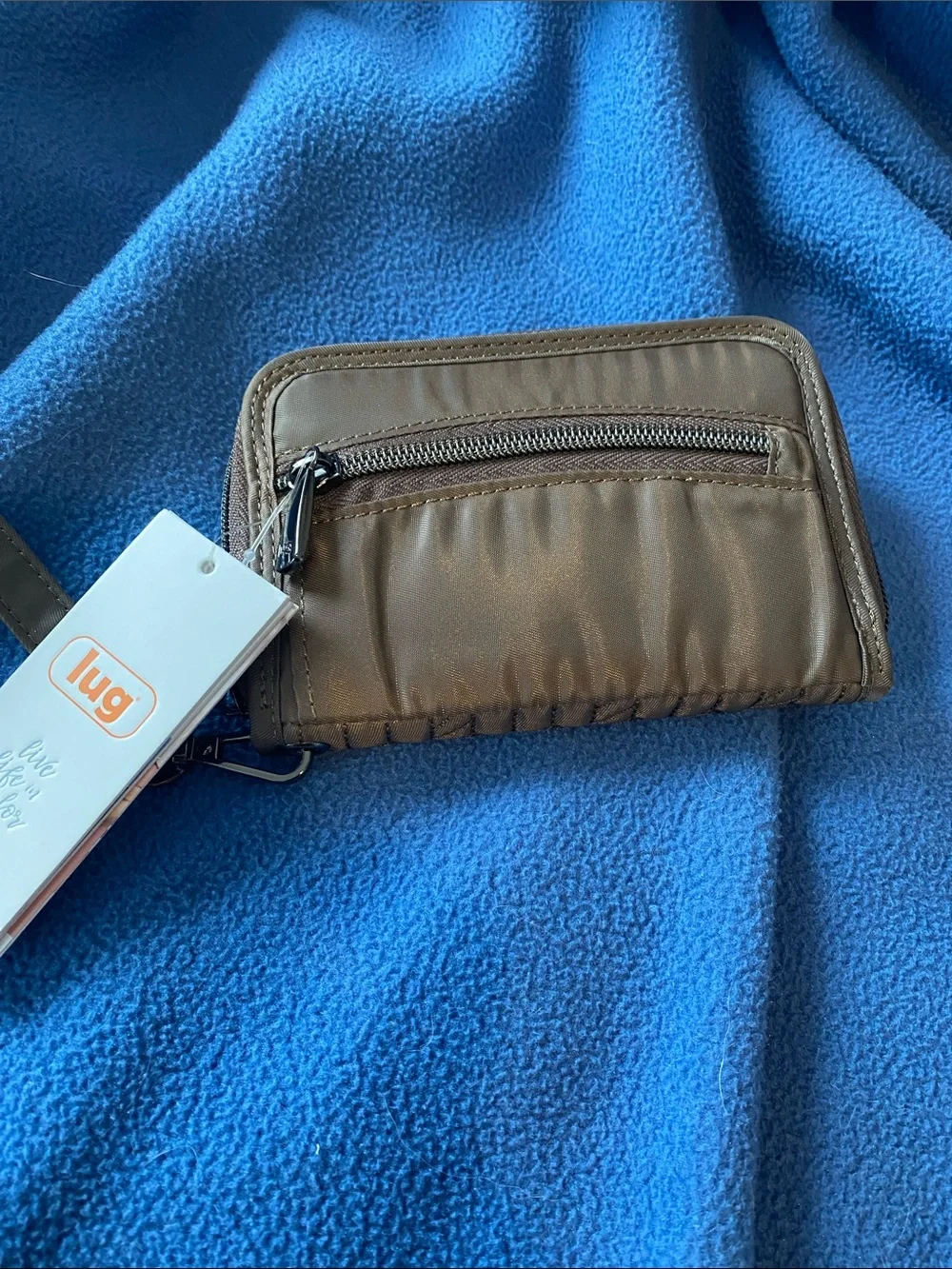 lug Quilted Taupe Wristlet Wallet